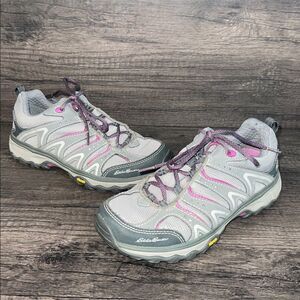 Eddie Bauer Vibram Women’s Size 7 Gray & Purple Hiking Shoes